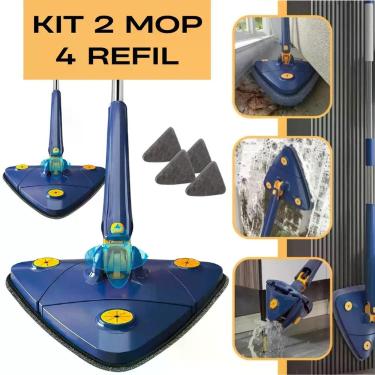 Imagem de Rodo Mágico Mop Giratório Esfregão Limpeza Chão Janela Banheiro Ajustá