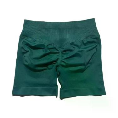 Imagem de Shorts De Yoga E Corrida Femininos De Cintura Alta Sem Costura, Elásti