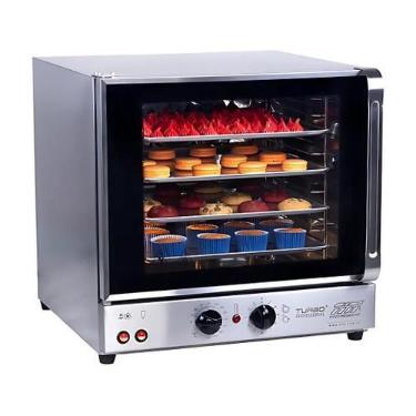 Imagem de Forno Giratório De Bancada Elétrico 4 Bandejas Convecção Turbo Inox FE