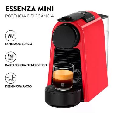 Imagem de Cafeteira Nespresso Essenza Mini Vermelha 220V, 220V, Vermelho, D30