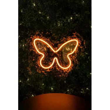 Imagem de Transforme seu Quarto com a Elegante Luminária Borboleta Neon de Luz S