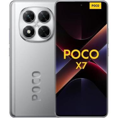 Imagem de Smartphone Poco X7 Xiaomi Silver com Câmera Tripla e Estabilizador Ópt
