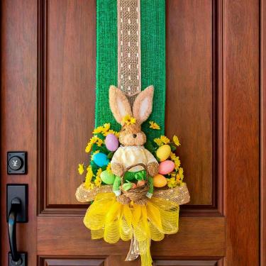Imagem de Decoração Páscoa Escapulário Porta Coelha Cesta Ovos 1,80m