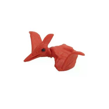Imagem de Borracha Escolar BRW Raptors Divertida Que Apaga com Eficiência Unidade para Uso Diário Vermelho