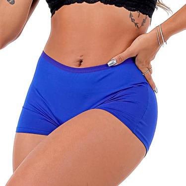Imagem de kit 5 calcinha shortinho box microfibra langerrie roupas femininas - E