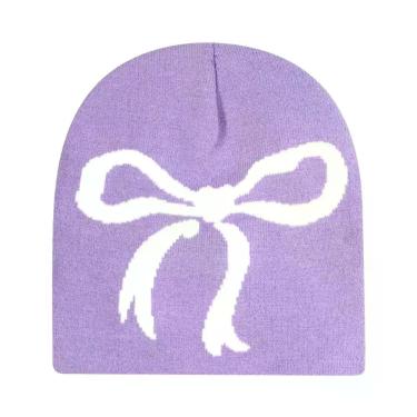 Imagem de Gorro De Lã Tricotado Estampado Y2K Unissex, Acessórios De Moda Hip Ho