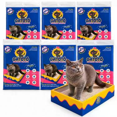 Imagem de Kit Caixa de Areia para Gatos Descartável CatMyPet Gatotô -, 6 Unidade