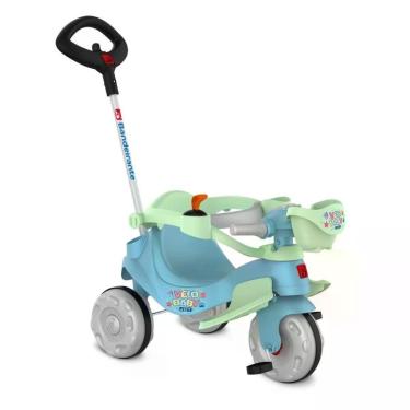 Imagem de Triciclo Velobaby Joy com Passeio e Pedal Duas Funções Azul Bandeirante Joy