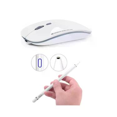 Imagem de Caneta Touch Recarregável + Mouse Bluetooth Para Tablet Lenovo P12 - F