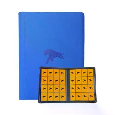 Imagem de Álbum De Cartas De Jogo Em Couro PU Impermeável Com 16 Bolsos Dupla Fa