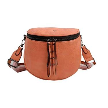 Imagem de Bolsa Feminina Transversal Tiracolo Estilo Pochete Media Golden Fenix Cor:Laranja (Salmao);Tamanho:M