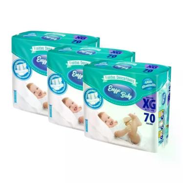 Imagem de Kit 3 Fralda Descartável Baby Felt Noturna Infantil XG - 70 Unidades A