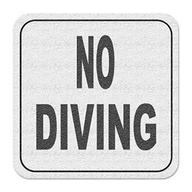 Imagem de Adesivo de vinil de azulejo personalizado aquático 3M para nadar na piscina Deck Profundidade Marcador sem texto de mergulho, antiderrapante