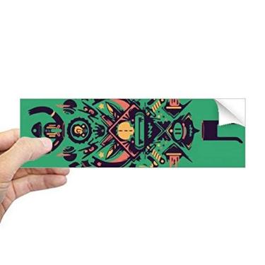 Imagem de DIYthinker Adesivo retângulo de tatuagem de esqueleto humano indiano assustador para janela de notebook