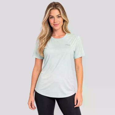 Imagem de Camiseta Fila Basic Sports Feminina Azul Claro, GG