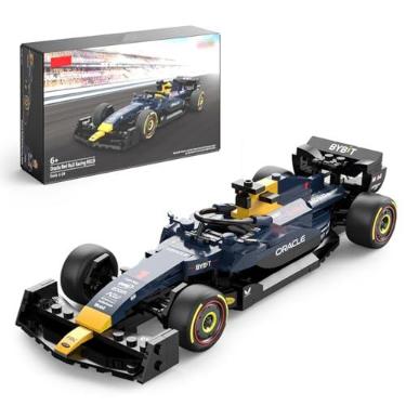 Imagem de YYC 1:24 F1 RB19 Race Car Model Building Kits, Buildable Blocks Sets with 333 Pcs Bricks, Free Wheel, Cockpit, Collectibles Gifts Ideas for Boyfriend, Adults, Blue