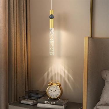Imagem de Luminária pendente nórdica criativa em formato de bolha de cristal, luz decorativa para sala de estar e quarto (Estilo 7 (1 lâmpada))