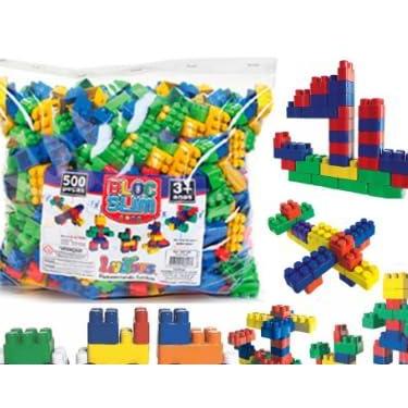 Imagem de Blocos De Montar saco 500 Peças Bloquinhos De Encaixar e Monta Brinquedo Educativos Didatico Pedagogico que poderá vir em bolsinha, saco plástico, sacola Crianças Infantil