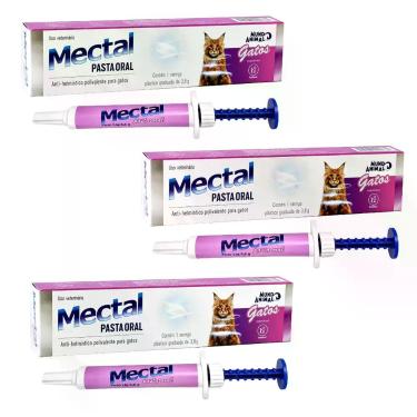 Imagem de Kit 3un Vermifugo Gatos Mectal Pasta Oral 3,6g Mundo Animal