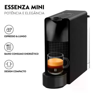 Imagem de Cafeteira Nespresso Essenza Mini Preta 127V, 110V, Preto, Essenza Mini