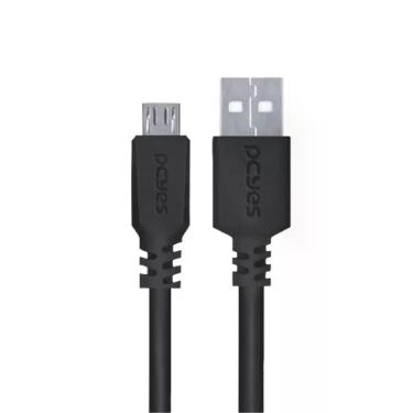 Imagem de Cabo Para Celular Smartphone Micro Usb Para Usb A 2.0 1 Metro Preto - Pmuap-1
