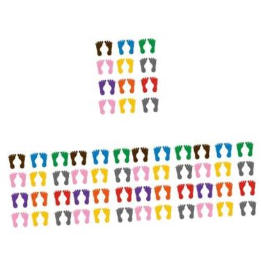 Imagem de UPKOCH 60 Pares De Adesivos De Pegada Adesivos De Chão Adesivos De Pegada De Vinil Em Formato De Pé Adesivos De Piso Adesivos De Escadas Decalques Adesivos Sem Pés Para Shoppings Pvc À