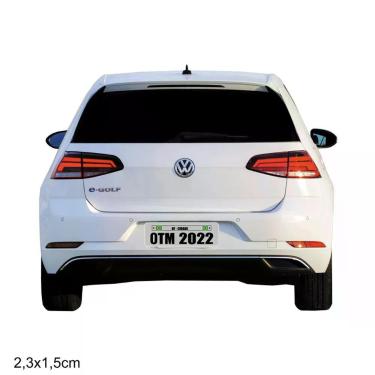 Imagem de Kit 4 Adesivos Resinado Placa De Carro Bandeira Brasil 2,3X1,5 Cm Verde