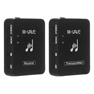 Imagem de M-VAVE SWS10 Monitor de fone de ouvido sem fio de 2,4 GHz, sistema de transmissão, transmissor e receptor recarregável Black
