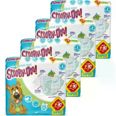 Imagem de KIT 4 Fralda Scooby Hiper Tamanho P 80 Unidades - Scooby-Doo