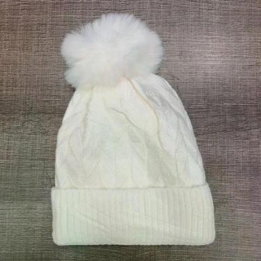 Imagem de Gorro Infantil OEM Liso com 1 Pompom em 100% Lã Acrílica 16cm X 19 e 5cm Forrado com Pelúcia Menino e Menina