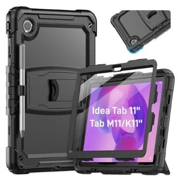 Imagem de HXCASEAC Capa para Lenovo Idea Tab 11, Tab M11 / K11 (TB336FU/TB330FU), design à prova de choque | Protetor de tela | Suporte embutido | Suporte para caneta, capa para tablet Lenovo Idea Tab 11 / M11