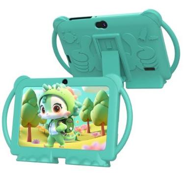 Imagem de Tablet infantil de 7 polegadas para meninos e meninas, tablets Android para crianças, 4 GB de RAM, 32 GB ROM, tablet infantil, WiFi, Bluetooth, tela IPS de segurança, controle parental, capa à prova