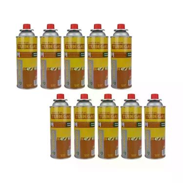 Imagem de Kit 10 Latas Tube Gás Para Fogareiro E Maçarico Guepardo
