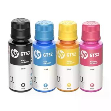 Imagem de Kit 4 Refil Tinta Impressora Hp 52 Gt52 + 53 Gt53 ( Gt51 ) Original Deskjet Gt 5822 416 116 517
