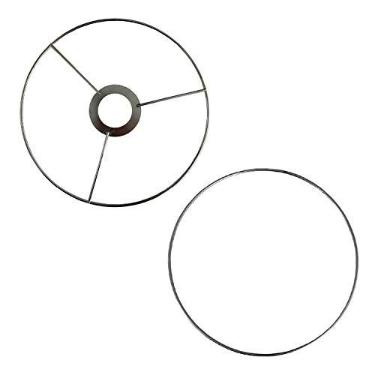 Imagem de (36cm Diameter European) - Wire Lamp Shade Rings with European Fitter: Make Your Own DIY Lampshade (36cm Diameter)
