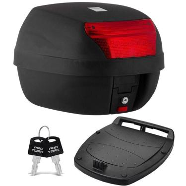 Imagem de Bauleto Moto Traseiro 28 Litros Lente Vermelho Pro Tork BP03