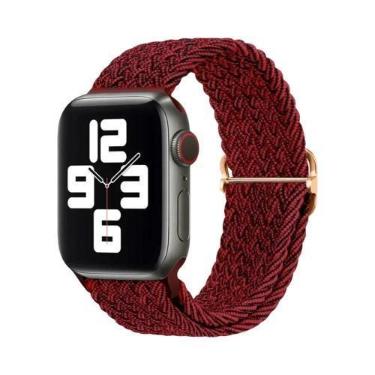 Imagem de Pulseira Ajustável De Elástico Trançado Para Apple Watch 45mm 49mm 44m
