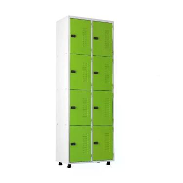 Imagem de Armário Roupeiro Aço 8 Portas 6 Prateleiras Aço 70CM Verde Elite Aço