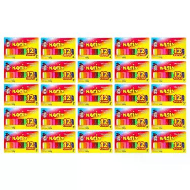 Imagem de Kit 25 Massinha De Modelar 12 Cores Magix 130g Multicolor