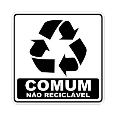Imagem de Adesivo Lixo Reciclavel 10cmx10cm Nome Do Desenho Comum