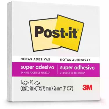 Imagem de Bloco de Recado POST-IT 76MMX76MM Branco Neve 90FLS - 3M