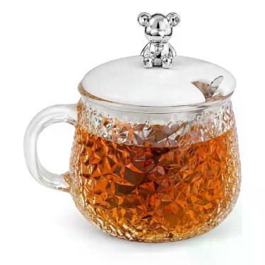 Imagem de Meleira e Açucareiro de Vidro Caneca Bear 300ml com Tampa e Colher Urs