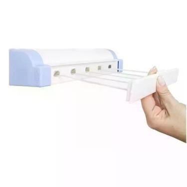 Imagem de Varal Automatico 5 Cordas Retratil Parede 4 1 Metros Secalux