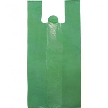 Imagem de Sacola Plástica 30x40 Reciclada para Embalagens em Polietileno Recuperado 100% Reciclável Verde Higipack