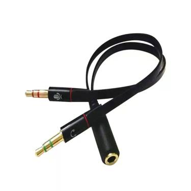 Imagem de Cabo Adaptador P3 Fêmea Para 2 P2 Macho - Fone E Microfone - LELONG