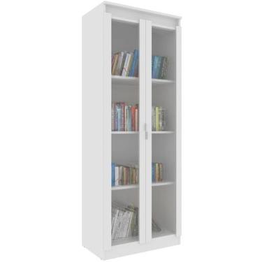 Imagem de Estante Armário Alta Livreiro Multiuso Office 2 Portas Vidro - Tecnomo