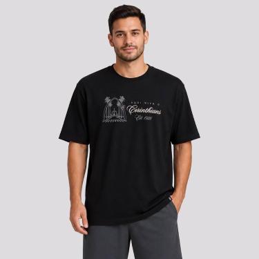 Imagem de Camiseta Corinthians Nossa História SCCP Oversized Preta, M