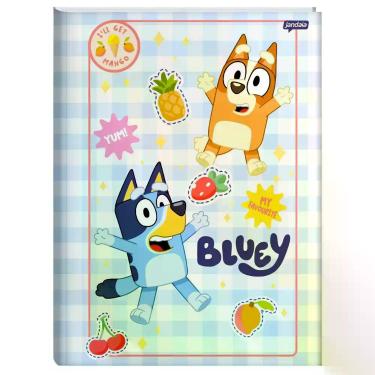 Imagem de Caderno Brochura Grande Universitário Bluey Capa Dura 80 Folhas Pautad