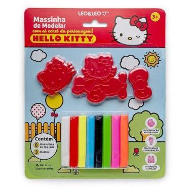 Imagem de Massa para Modelar Hello KITTY com 8 Cores e 3 Moldes Temáticos