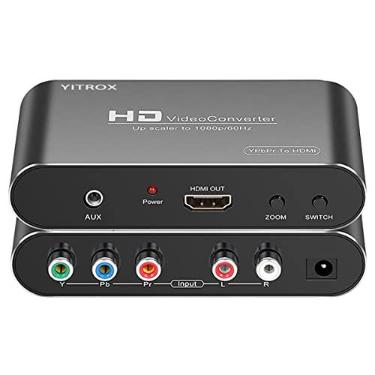 Imagem de Conversor de vídeo componente YPbPr para HDMI, escalonamento de vídeo, compatível com 1080p para Wii, PS2, PS3, Xbox 360, leitor de blu-ray, DVD e mais